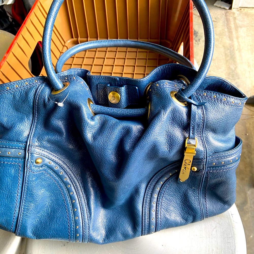 Blue Leather Cole Haan Purse
